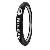 New Faux Quality Leather For NISSAN Black 15" Diameter Car Auto Steering Wheel Cover X1
