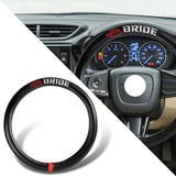 Bride Set of Car 15" Steering Wheel Cover Carbon Fiber Style Leather with Seat Belt Covers