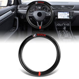 BUICK Set of Car 15" Steering Wheel Cover Carbon Fiber Look Leather with Exquisite Clock