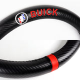 For all BUICK 15" Diameter Car Steering Wheel Cover Carbon Fiber Look Leather X1