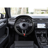 VOLKSWAGEN VW Set of Car 15" Steering Wheel Cover Carbon Fiber Look Leather with Exquisite Clock