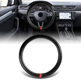 DODGE Charger Set of Car 15" Steering Wheel Cover Carbon Fiber Style Leather with Seat Belt Covers