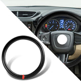 VOLVO Set of Car 15" Steering Wheel Cover Carbon Fiber Look Leather with Exquisite Clock