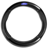 15" Carbon Fiber Style Quality Leather Car Steering Wheel Cover For All Ford NEW x1