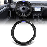 15" Carbon Fiber Style Quality Leather Car Steering Wheel Cover For All Ford NEW x1