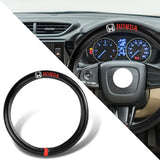 Honda CIVIC Set of Car 15" Steering Wheel Cover Carbon Fiber Style Leather with Seat Belt Covers