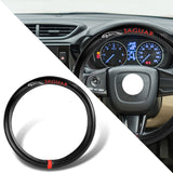 JAGUAR Set of Car 15" Steering Wheel Cover Carbon Fiber Style Leather with Seat Belt Covers