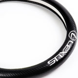 For all LEXUS 15" Diameter Car Steering Wheel Cover Carbon Fiber Look Leather X1