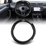 15" Carbon Fiber Style Quality Leather Car Steering Wheel Cover For All LEXUS NEW x1
