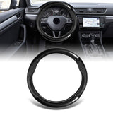 Universal 15" Carbon Fiber Style Quality Leather Car Steering Wheel Cover For All NEW x1