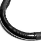 Universal 15" Carbon Fiber Style Quality Leather Car Steering Wheel Cover For All NEW x1