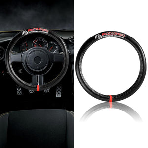 For all Mazda MazdaSpeed 15" Diameter Car Steering Wheel Cover Carbon Fiber Look Leather X1