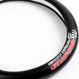 For all Mazda MazdaSpeed 15" Diameter Car Steering Wheel Cover Carbon Fiber Look Leather X1