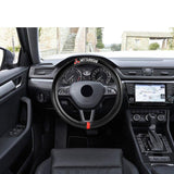 MITSUBISHI Set of Car 15" Steering Wheel Cover Carbon Fiber Style Leather with Seat Belt Covers