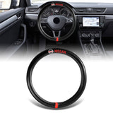 NISSAN Set of Car 15" Steering Wheel Cover Carbon Fiber Style Leather NISMO with Seat Belt Covers