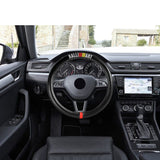 MITSUBISHI Ralliart Set of Car 15" Steering Wheel Cover Carbon Fiber Style Leather with Seat Belt Covers