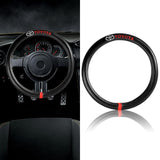 For all TOYOTA 15" Diameter Car Steering Wheel Cover Carbon Fiber Look Leather X1