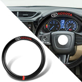 TOYOTA SIENNA Set of Car 15" Steering Wheel Cover Carbon Fiber Style Leather with Seat Belt Covers