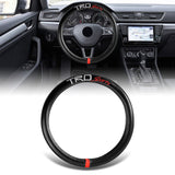 TOYOTA TRD Sports Set of Car 15" Steering Wheel Cover Carbon Fiber Style Leather with Seat Belt Covers