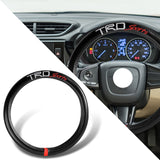 TOYOTA TRD Sports Set of Car 15" Steering Wheel Cover Carbon Fiber Style Leather with Seat Belt Covers