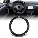 15" Carbon Fiber Style Quality Leather Car Steering Wheel Cover For All VOLVO NEW x1