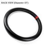 Carbon Fiber Look Leather 15" (38cm) Diameter Car Steering Wheel Cover For all Makes and Models X1