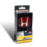 JDM Honda Set Civic & Accord Red H Emblem For Steering Wheel 54mm x 43mm with Logo Keychain Metal Key Ring