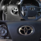 Black TOYOTA MOTORS Racing Set Keychain Metal Key Ring with Steering Wheel Emblem