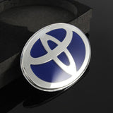 Blue TOYOTA MOTORS TRD Racing Set Keychain Metal Key Ring with Steering Wheel Emblem
