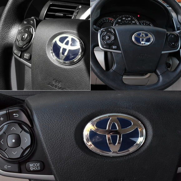 Toyota Navy Blue Steering Wheel Emblem Sticker
