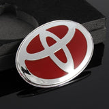 Red TOYOTA MOTORS Racing Set Keychain Metal Key Ring with Steering Wheel Emblem