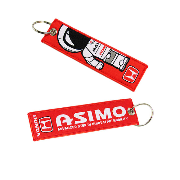 X2 JDM ASIMO RED RACING DOUBLE SIDE Racing Cell Holders Keychain Universa