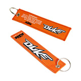 Motorcycle Key Chains Key Rings For KTM DUKE Keychain Key Tags Orange Keychains 2 pcs