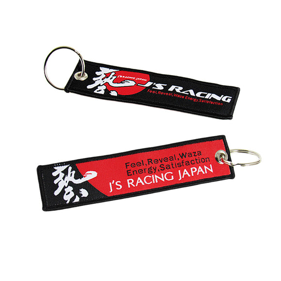 X2 JDM J'S RACING BLACK RACING DOUBLE SIDE Racing Cell Holders Keychain 5.4