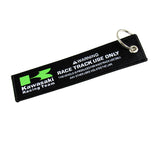KAWASAKI Racing Set Biker Lanyard Motorcycle Key chain Green Strap Tag with DOUBLE SIDED Keychain