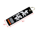 JDM MUGEN POWER DOUBLE SIDE FRONT AND REAR Racing Cell Holders Keychain X2