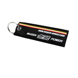 X2 New JDM MUGEN POWER DOUBLE SIDE Racing Cell Holders Keychain Universal 5" x 1.3"