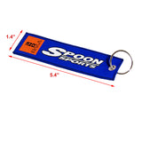 JDM SPOON SPORTS TYPE ONE DOUBLE SIDE Racing Cell Holders Keychain Universal 2 pcs