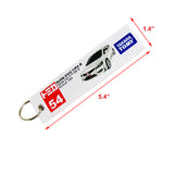 X2 For Honda CIVIC TYPE R DOUBLE SIDE Racing Cell Holders Keychain Keyring 5.4"