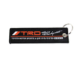 X2 For JDM TRD Racing DOUBLE SIDE Racing Cell Holders Keychain Keyring 4.9" x 1.3"