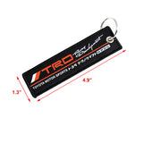 X2 For JDM TRD Racing DOUBLE SIDE Racing Cell Holders Keychain Keyring 4.9" x 1.3"