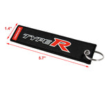 X2 For JDM HONDA CIVIC TYPE R DOUBLE SIDE Racing Cell Holders Keychain Keyring 5.7"