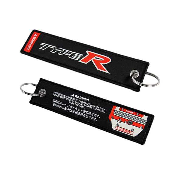 X2 For JDM HONDA CIVIC TYPE R DOUBLE SIDE Racing Cell Holders Keychain Keyring 5.7