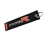 X2 For JDM HONDA CIVIC TYPE R DOUBLE SIDE Racing Cell Holders Keychain Keyring 5.7"