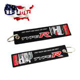 2 pcs JDM HONDA CIVIC TYPE R DOUBLE SIDED Racing Cell Holders Keychain Keyring 5.7"