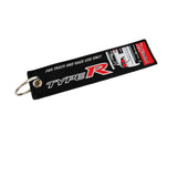 2 pcs JDM HONDA CIVIC TYPE R DOUBLE SIDED Racing Cell Holders Keychain Keyring 5.7"