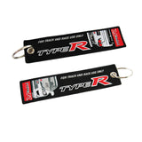 2 pcs JDM HONDA CIVIC TYPE R DOUBLE SIDED Racing Cell Holders Keychain Keyring 5.7"