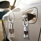 Audi Small Brown BV Style Calf Leather Keychain