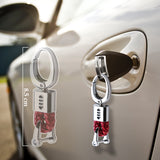 Audi Small Red BV Style Calf Leather Keychain