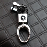 Mercedes-Benz Small Black BV Style Calf Leather Keychain 1pc